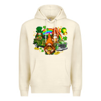 Sandshell St. Patrick's Day gnomies with truck Premium Hoodie - HowdyJamesFarm