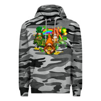 Slate Camo St. Patrick's Day gnomies with truck Premium Hoodie - HowdyJamesFarm