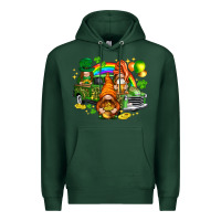 Sports Green St. Patrick's Day gnomies with truck Premium Hoodie - HowdyJamesFarm