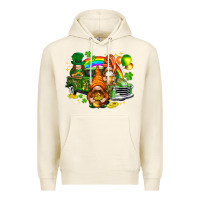 Tofu St. Patrick's Day gnomies with truck Premium Hoodie - HowdyJamesFarm