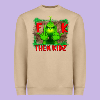 Fuck Them Kids Grinch Heavyweight Sweatshirt Designed By Bettercallsaul