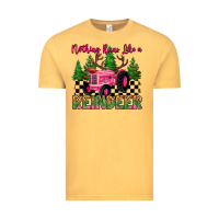 Vintage Mustard nothing runs like a reindeer Vintage Tee - MaliasSmallBusiness