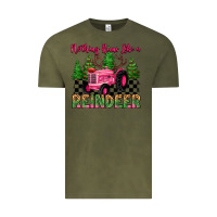Vintage Olive nothing runs like a reindeer Vintage Tee - MaliasSmallBusiness