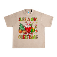 French Oak just a girl who loves christmas Urban Heavy Tee - MaliasSmallBusiness