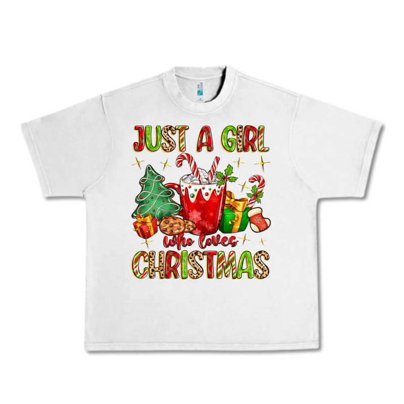 Just A Girl Who Loves Christmas Urban Heavy Tee by MaliasSmallBusiness | Teevron