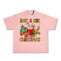 Salmon just a girl who loves christmas Urban Heavy Tee - MaliasSmallBusiness