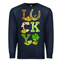 Navy St. Patrick's Western lucky Premium Sweatshirt - OliviaCreatesArt