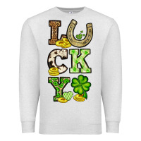 Oatmeal Heather St. Patrick's Western lucky Premium Sweatshirt - OliviaCreatesArt