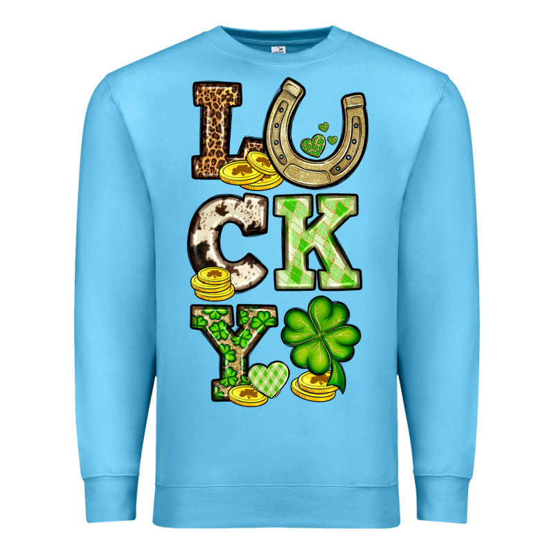 St. Patrick's Western Lucky Premium Sweatshirt by OliviaCreatesArt | Teevron