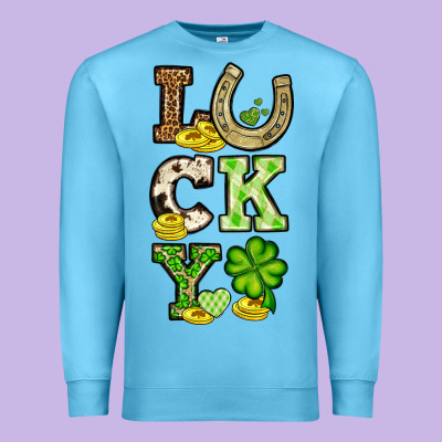 St. Patrick's Western Lucky Premium Sweatshirt Designed By Oliviacreatesart