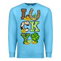 Ocean Blue St. Patrick's Western lucky Premium Sweatshirt - OliviaCreatesArt