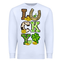 White St. Patrick's Western lucky Premium Sweatshirt - OliviaCreatesArt