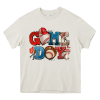 Cream game day baseball Heavy Core Tee - AdoDesignShop