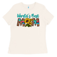Bone world's best mom sunflower Ladies Tee - Artiststas