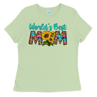 Matcha world's best mom sunflower Ladies Tee - Artiststas
