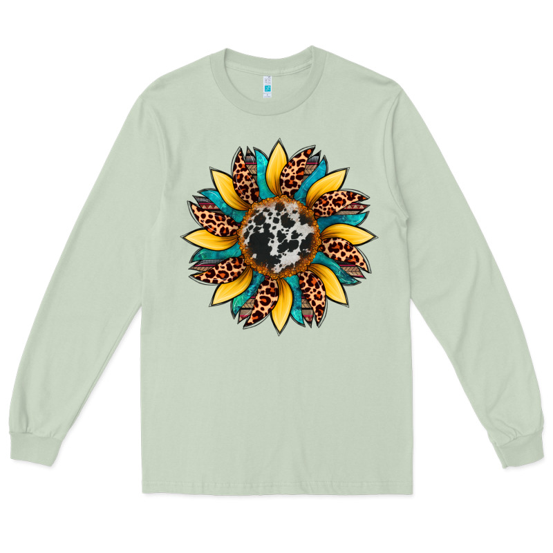 Sunflower Cowhide Leopard Long Sleeve Tee by Artiststas | Teevron