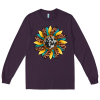 Plum sunflower cowhide leopard Long Sleeve Tee - Artiststas