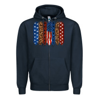 Navy back to blue brushstroke Zipper Hoodie - CowGirlArtShop