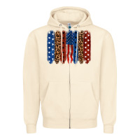 Sandshell back to blue brushstroke Zipper Hoodie - CowGirlArtShop