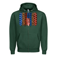 Sports Green back to blue brushstroke Zipper Hoodie - CowGirlArtShop