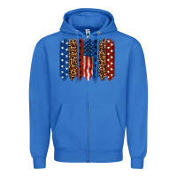 True Royal back to blue brushstroke Zipper Hoodie - CowGirlArtShop