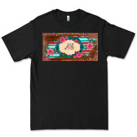 Black preview western pink flovers leopard serape   license plate template Premium Tee - BarkalooDesign