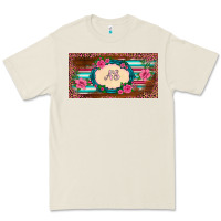 Bone preview western pink flovers leopard serape   license plate template Premium Tee - BarkalooDesign