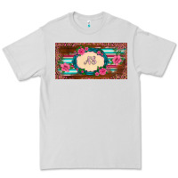 Dove Grey preview western pink flovers leopard serape   license plate template Premium Tee - BarkalooDesign