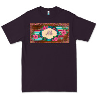 Plum preview western pink flovers leopard serape   license plate template Premium Tee - BarkalooDesign