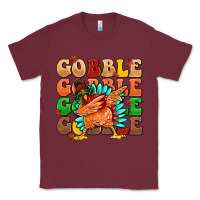 Burgundy gobble gobble gobble gobble turkey Classic Tee - MaliasSmallBusiness