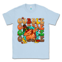 Dusty Blue gobble gobble gobble gobble turkey Classic Tee - MaliasSmallBusiness