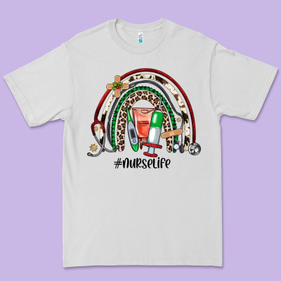 Christmas Nurselife Rainbow Premium Tee Designed By Jahusdesignshop