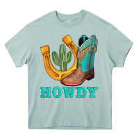 Arona howdy turquoise cowboy boots horseshoe Heavy Core Tee - AdoDesignShop