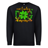 Black One lucky dog mom St. Patrick's Premium Sweatshirt - OliviaCreatesArt