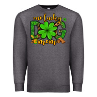 Charcoal Heather One lucky dog mom St. Patrick's Premium Sweatshirt - OliviaCreatesArt