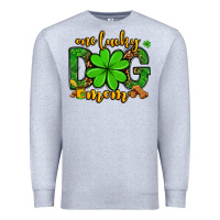 Heather Grey One lucky dog mom St. Patrick's Premium Sweatshirt - OliviaCreatesArt