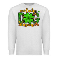Oatmeal Heather One lucky dog mom St. Patrick's Premium Sweatshirt - OliviaCreatesArt