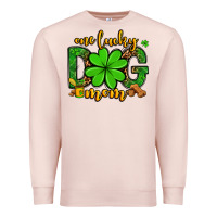Pale Pink One lucky dog mom St. Patrick's Premium Sweatshirt - OliviaCreatesArt