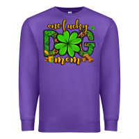 Purple One lucky dog mom St. Patrick's Premium Sweatshirt - OliviaCreatesArt