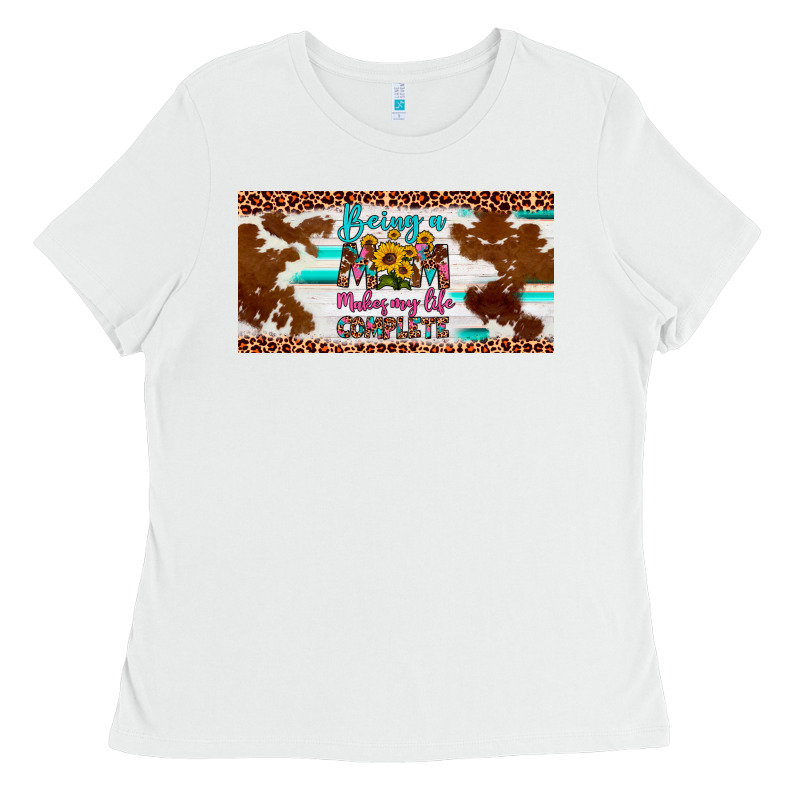 Being A Mom Makes My Life Complete License Plate Ladies Tee by Artiststas | Teevron