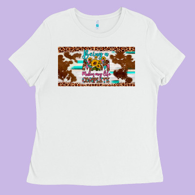 Being A Mom Makes My Life Complete License Plate Ladies Tee Designed By Artiststas