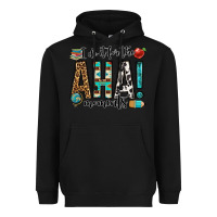 Black i do it for the aha moments teacher Heavyweight Hoodie - OliviaCreatesArt