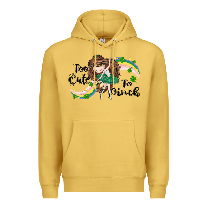 St. Patrick' Too Cute To Pinch Premium Hoodie by CowGirlArtShop | Teevron