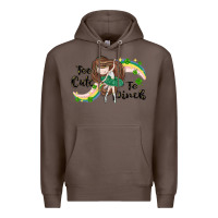 Coffee St. Patrick' Too cute to pinch Premium Hoodie - CowGirlArtShop