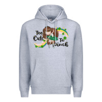 Heather Grey St. Patrick' Too cute to pinch Premium Hoodie - CowGirlArtShop