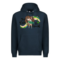 Navy St. Patrick' Too cute to pinch Premium Hoodie - CowGirlArtShop