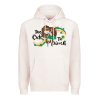 Pale Pink St. Patrick' Too cute to pinch Premium Hoodie - CowGirlArtShop