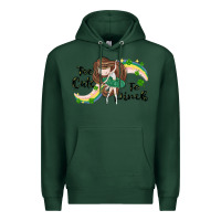 Sports Green St. Patrick' Too cute to pinch Premium Hoodie - CowGirlArtShop