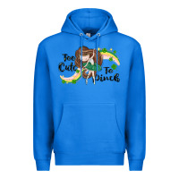 True Royal St. Patrick' Too cute to pinch Premium Hoodie - CowGirlArtShop