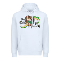 White St. Patrick' Too cute to pinch Premium Hoodie - CowGirlArtShop